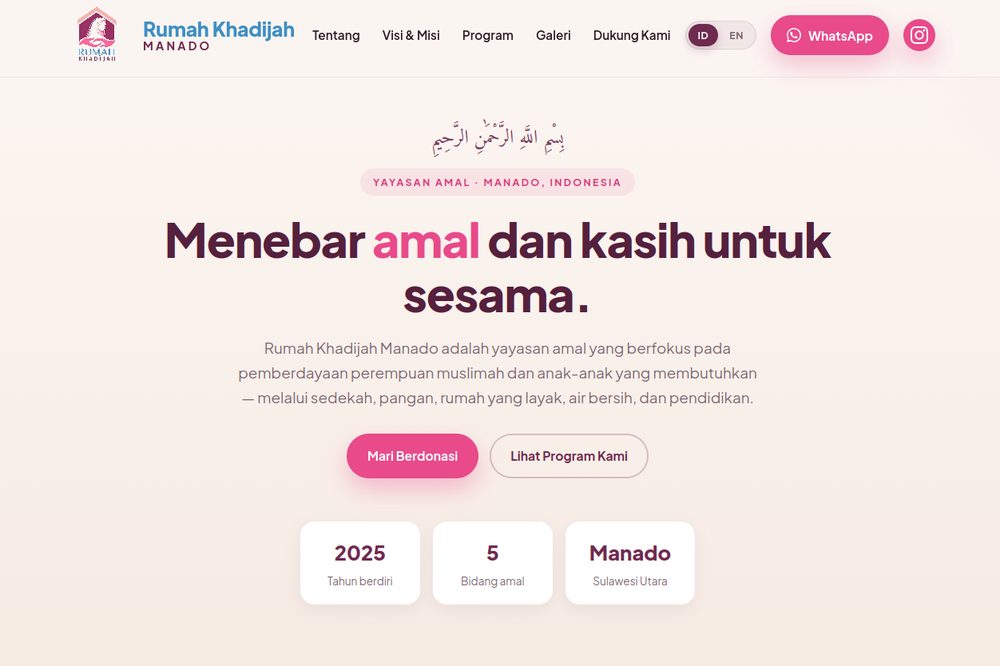 Rumah Khadijah Manado website